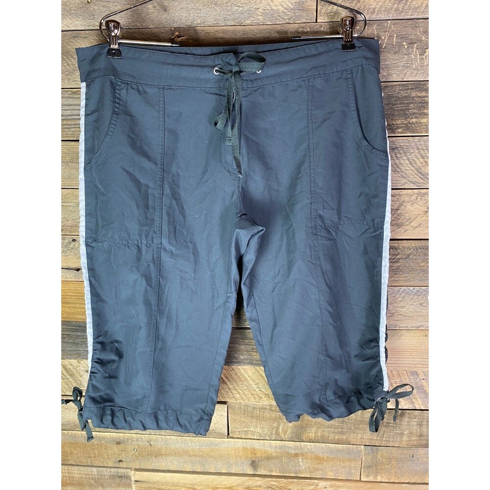 Danskin Now Pants Women's L (12/14) Greystone Active Drawstring Capris